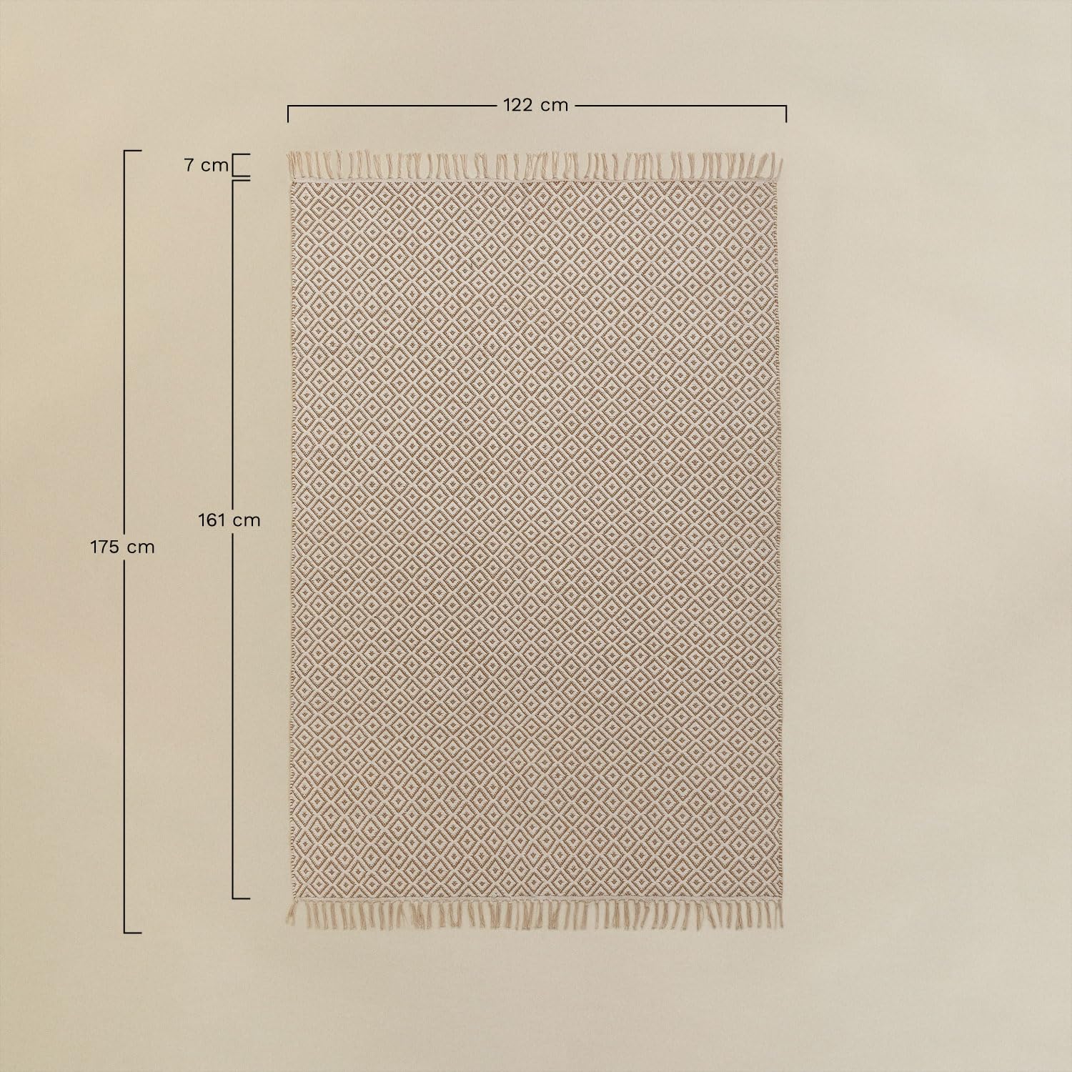 Sklum Durat tappeto cotone juta 200x120 etnico