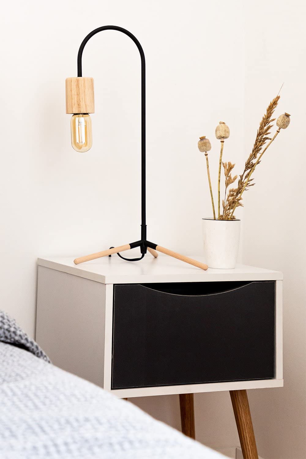 Sklum Babi comodino legno bianco 40 cm