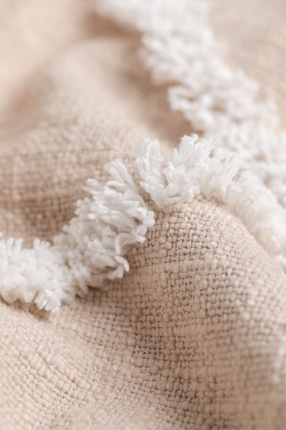 Sklum Esmolyan coperta in cotone 194x108 cm con frange