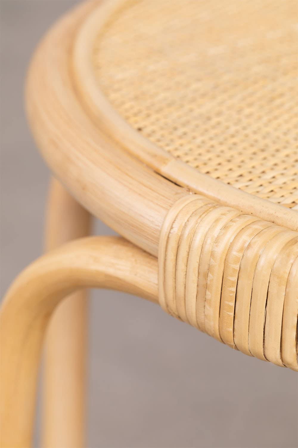 Sklum Minto tavolino rotondo rattan marrone naturale
