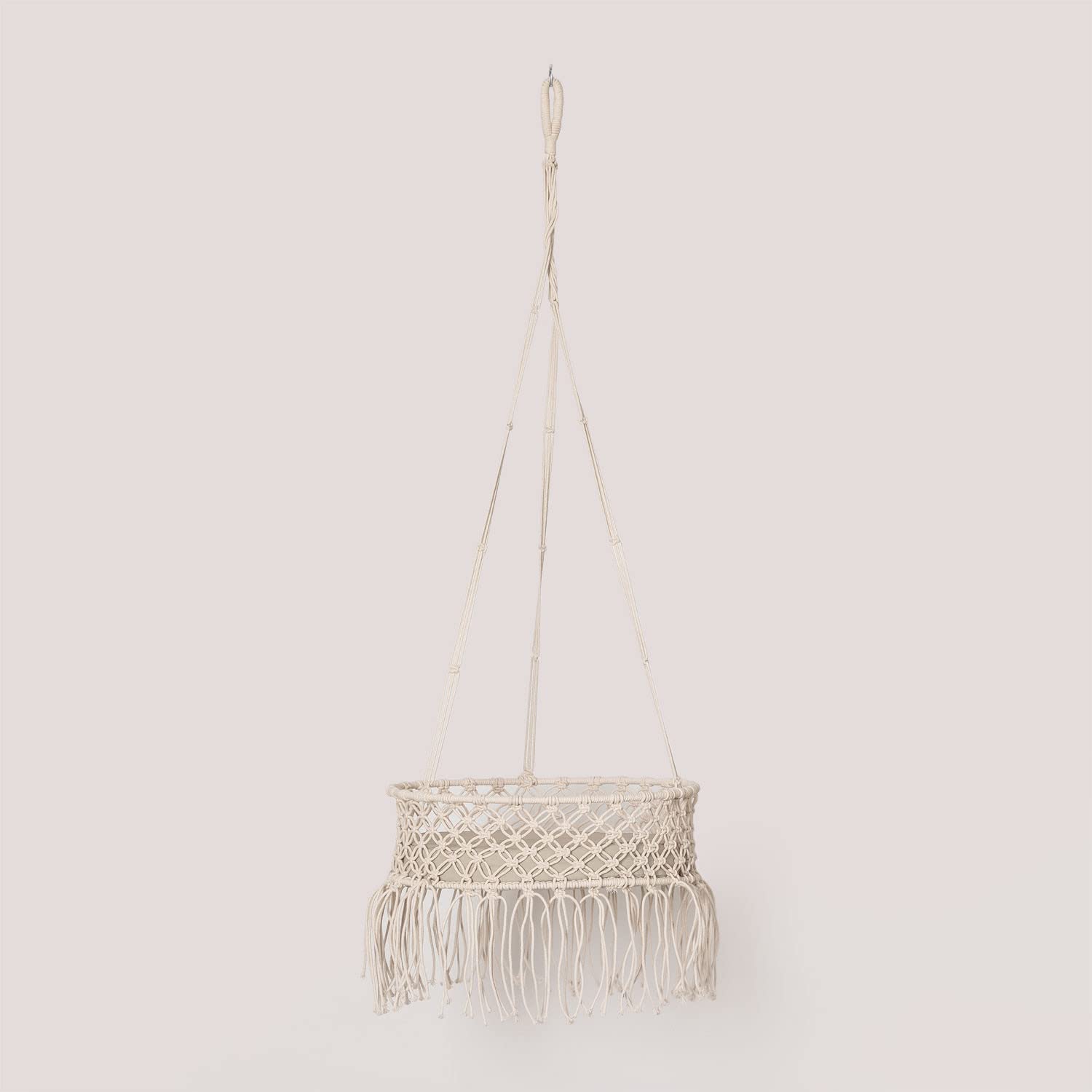 Sklum Norberg cestino pensile macramè beige Ø45 cm