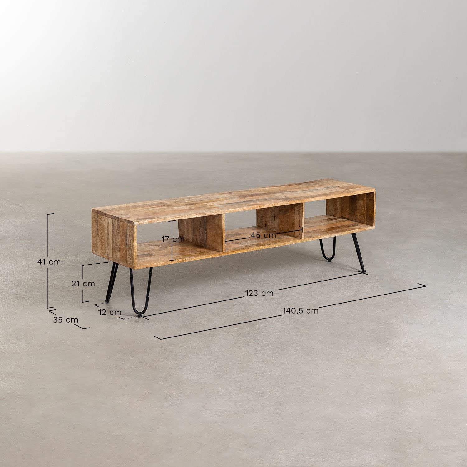 Sklum Dugan mobile TV legno riciclato 140 cm