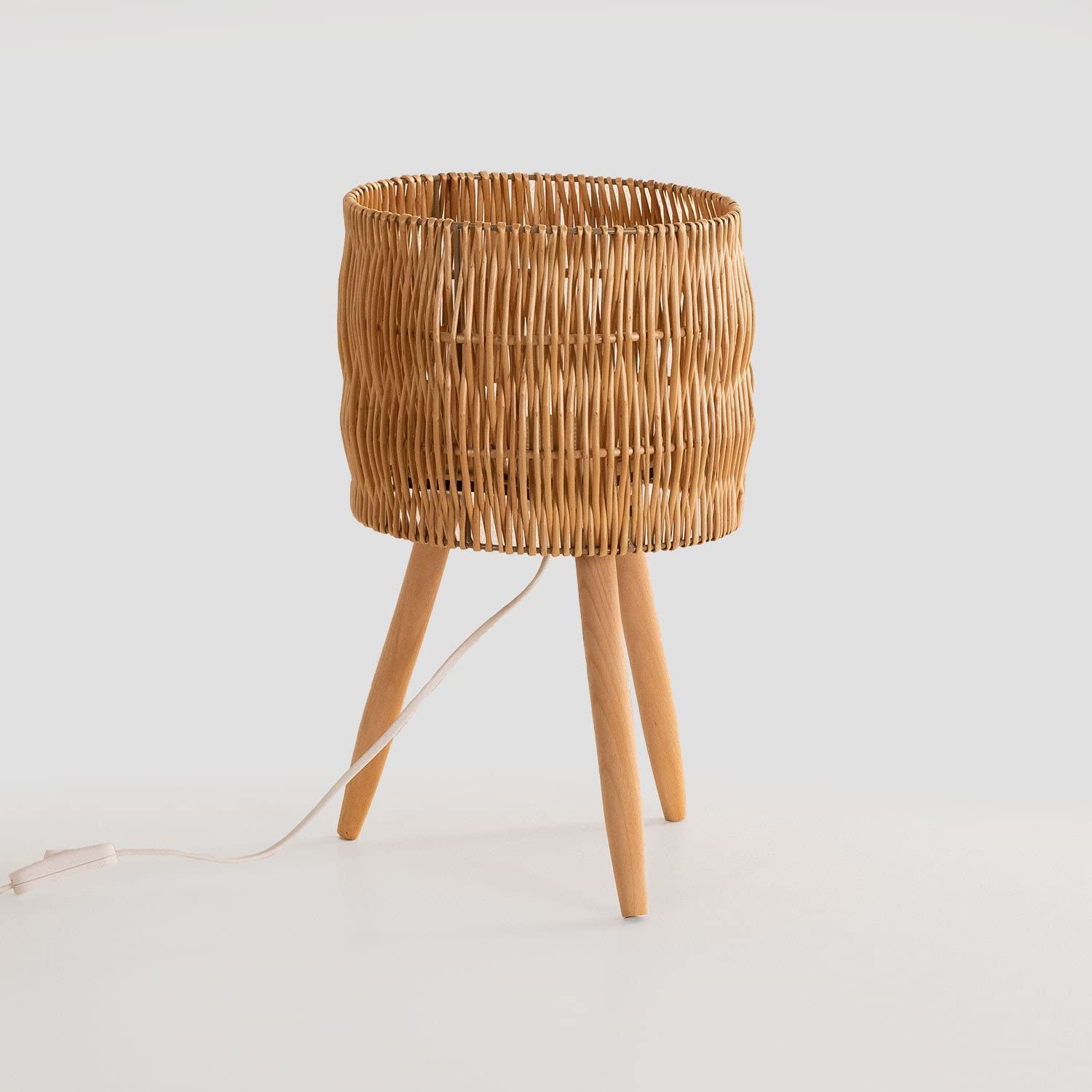 Sklum Mylton lampada da tavolo 41,5 cm vimini naturale