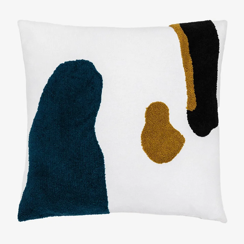 Sklum Oddie cuscino quadrato 45x45 bianco antico cotone