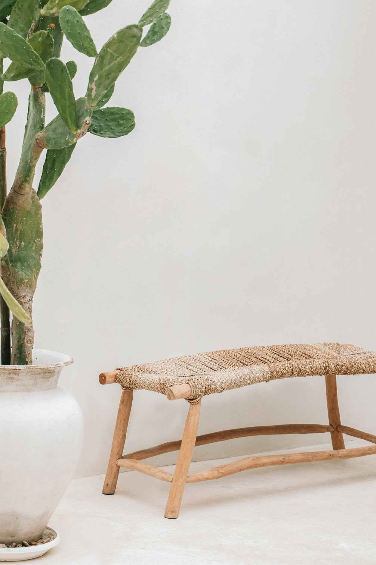 Bambua Porto L panca seagrass naturale legno