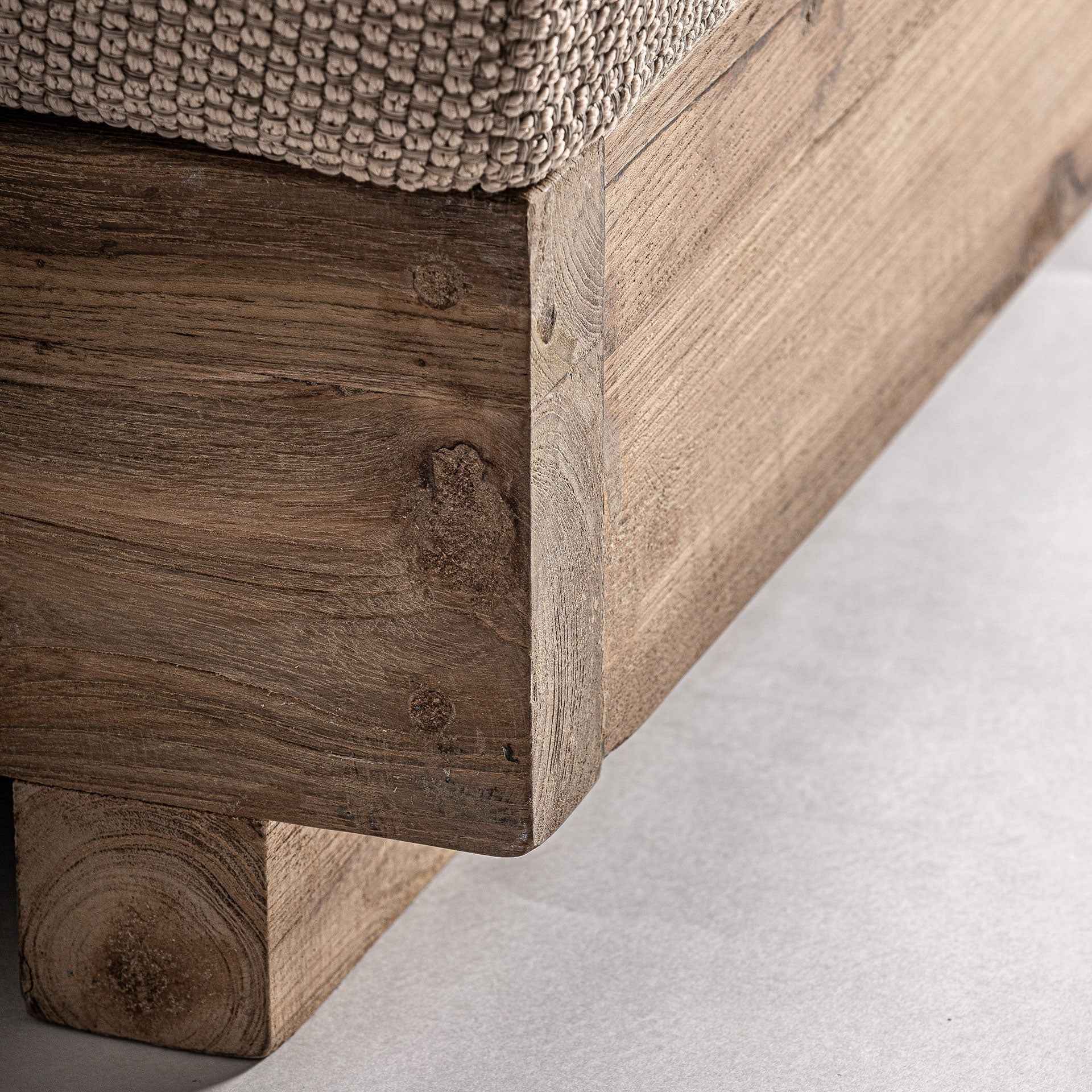 Bambua Pure lettino prendisole doppio teak beige