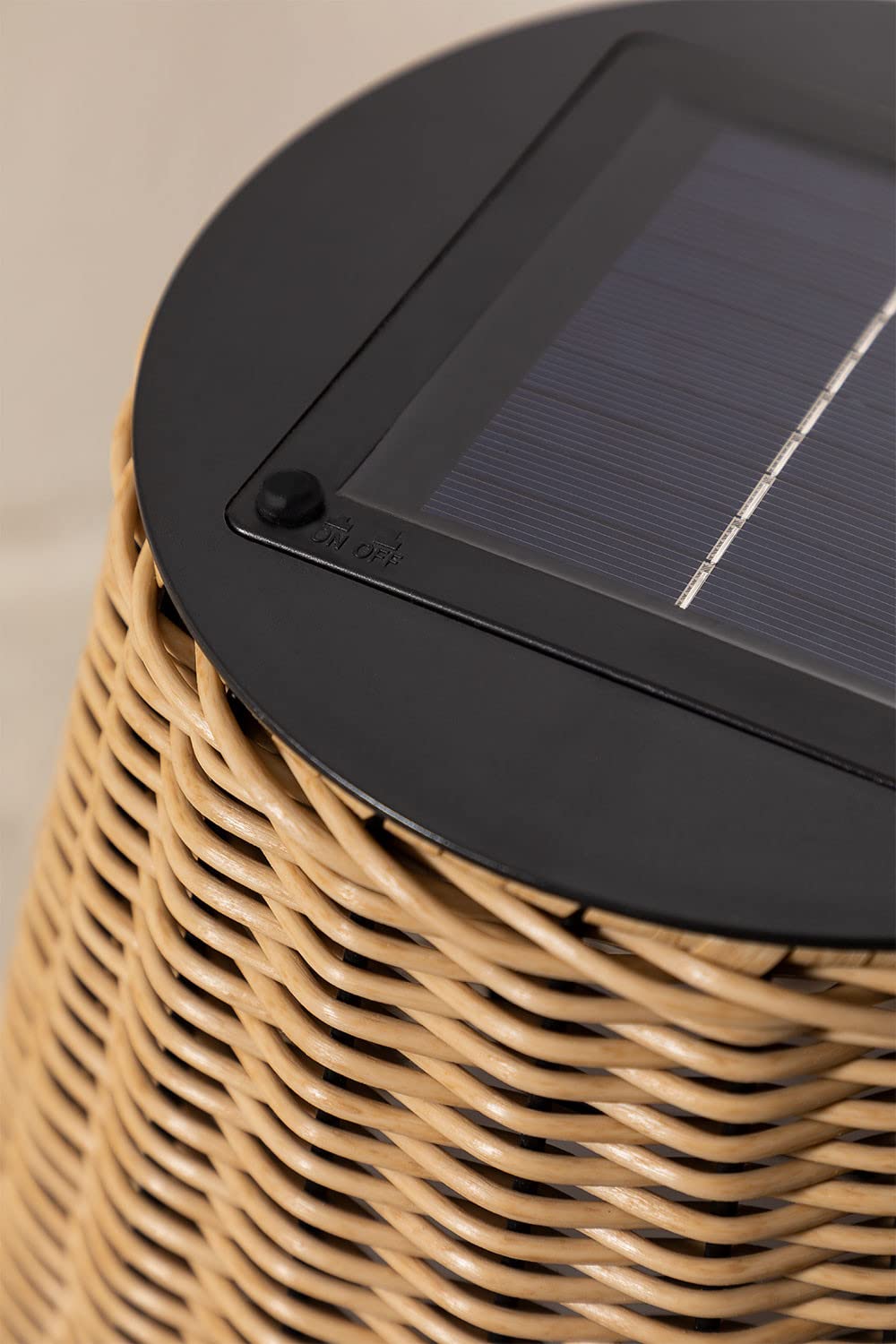 Sklum Renji lampada solare da esterno rattan 40 cm
