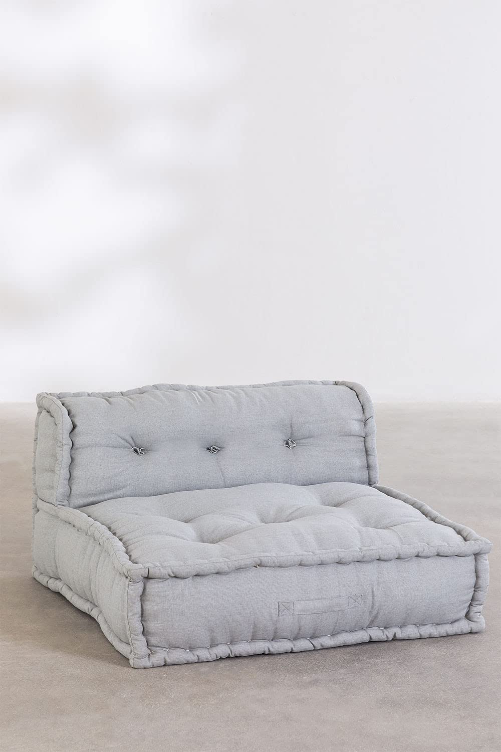 Sklum Dhel divano angolare grigio ghiaccio 3 pezzi cotone