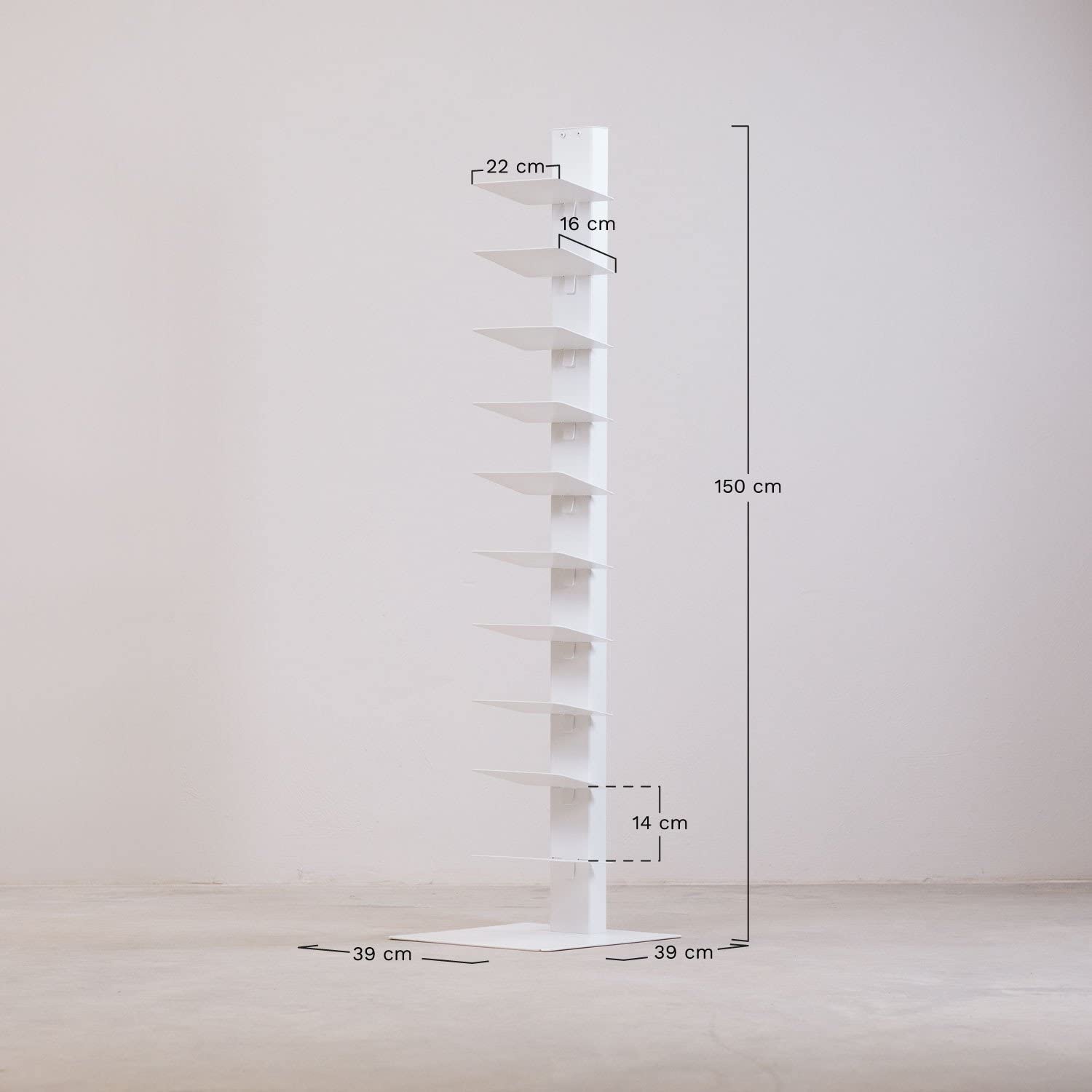 Sklum Pex scaffale acciaio 150 cm stile industriale