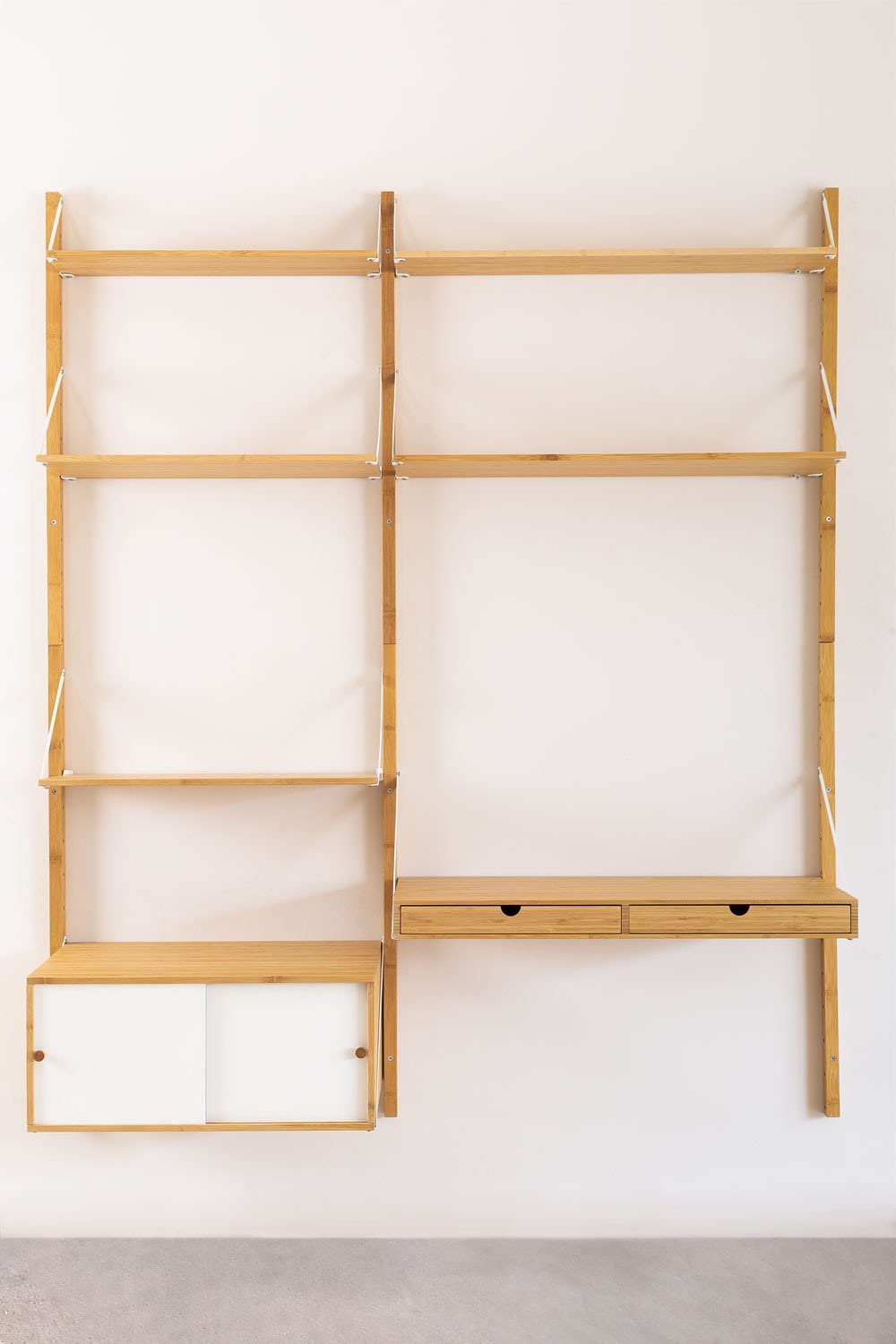 Sklum Kolex scaffale a parete modulare bianco