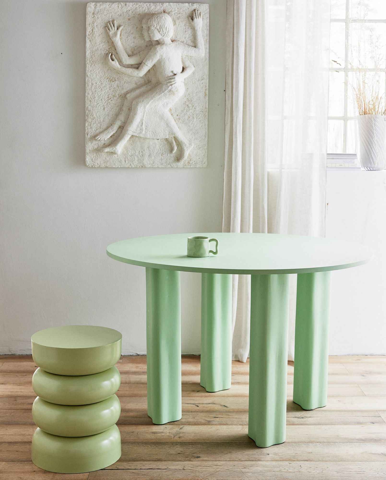 Bambua Jubba tavolino ferro verde chiaro