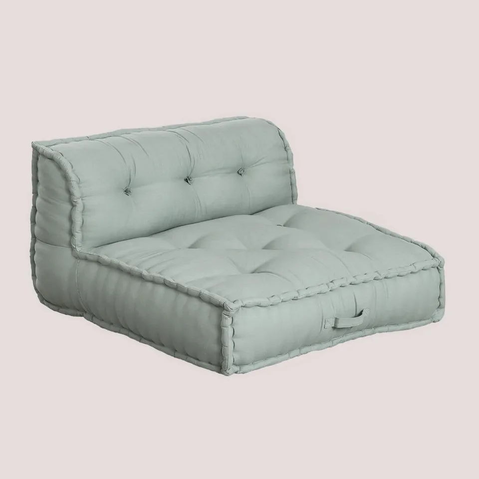 Sklum Dhel modulo divano centrale 83x83 verde cotone