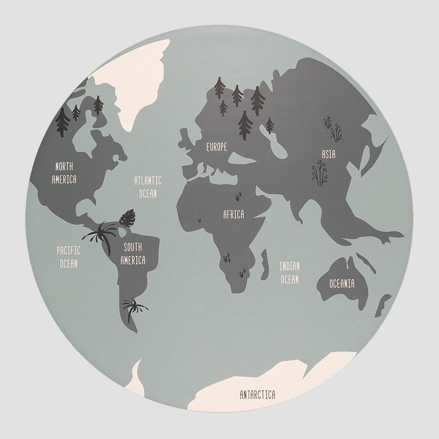 Sklum Nirar Kids C Tappeto Rotondo Ø150 cm Vinile Mappa