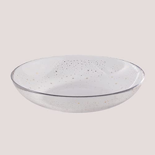 Sklum Byron Set 4 Piatti Fondi in Vetro 21,4 cm