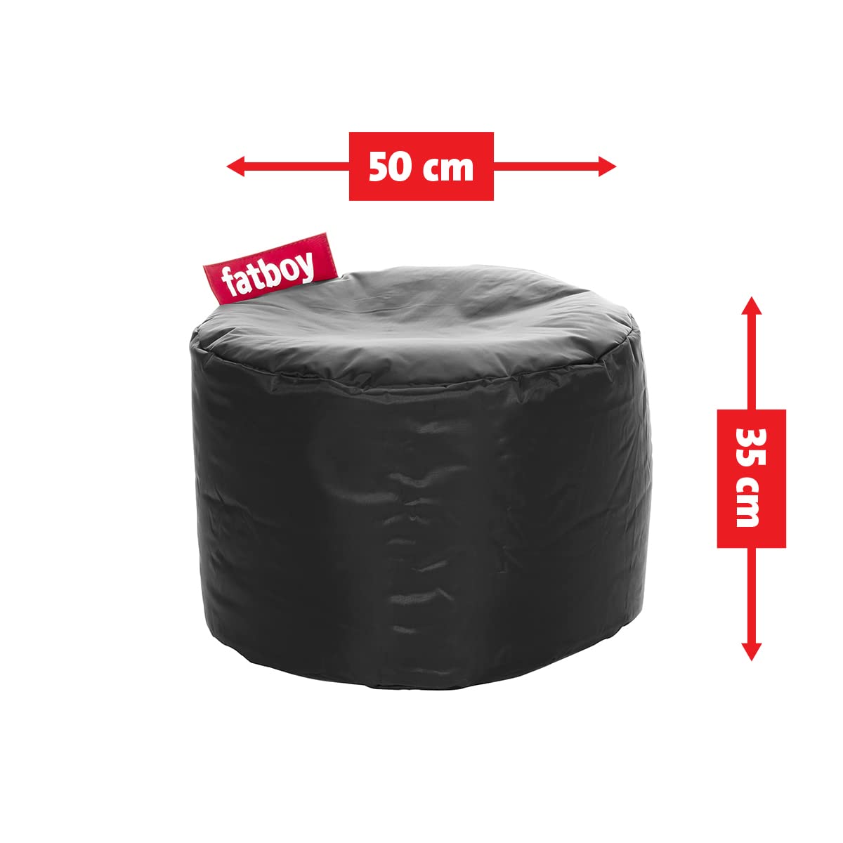 Fatboy Point pouf sgabello nylon nero Ø50 cm