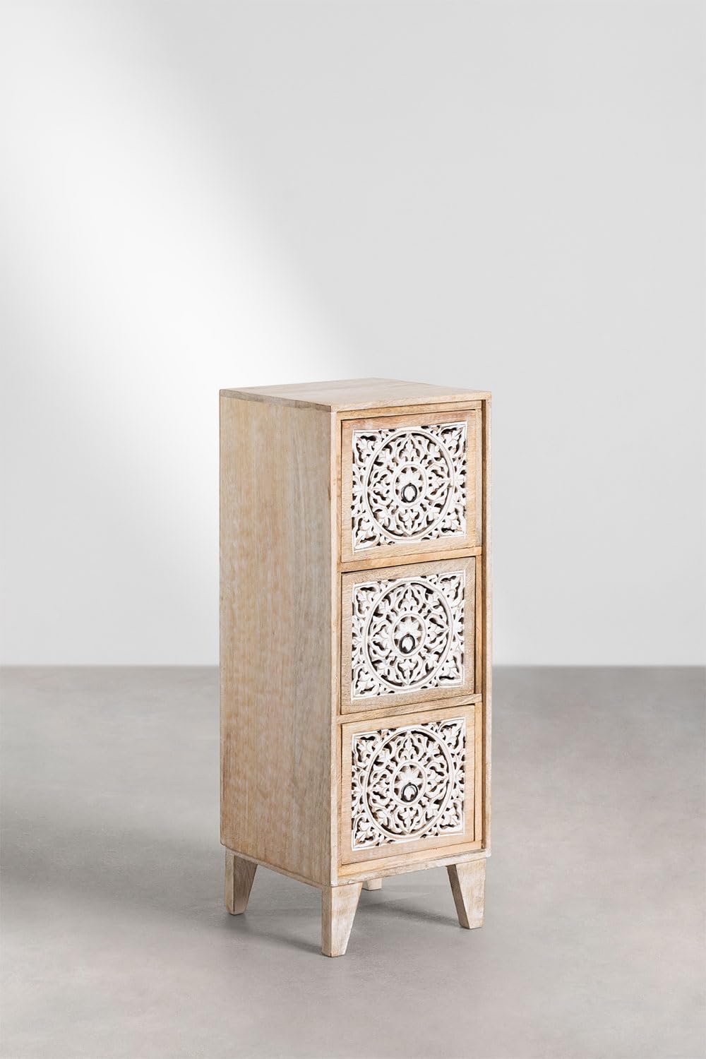 Sklum Mekel cassettiera legno mango 3 cassetti naturale