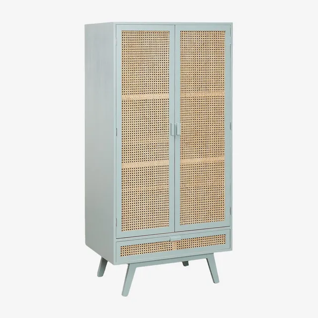 Sklum Ralik Colors armadio in legno con cassetto rattan