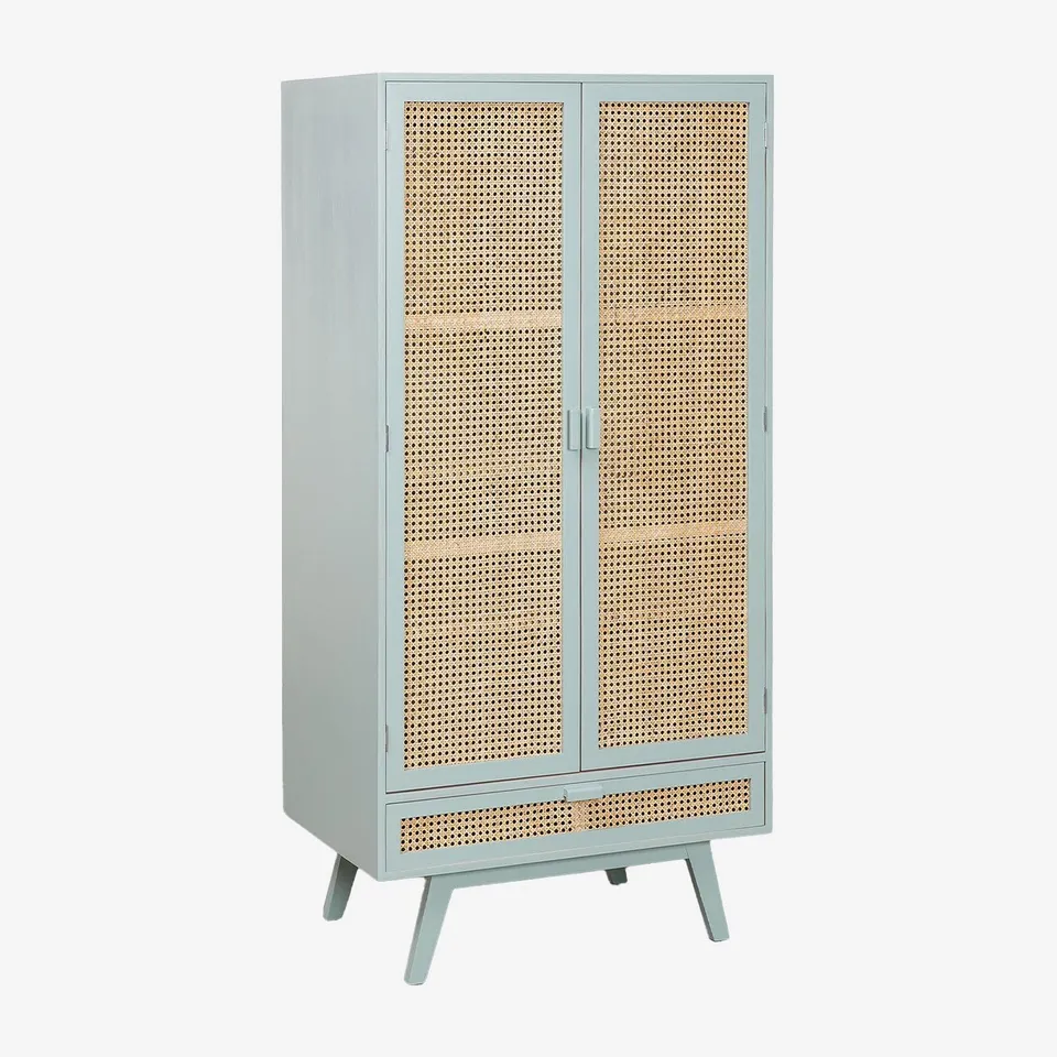 Sklum Ralik Colors armadio in legno con cassetto rattan