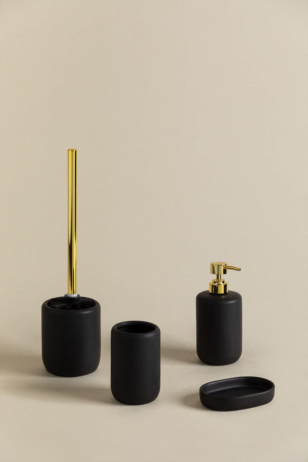 Sklum Pierk portasapone ceramica nero ovale