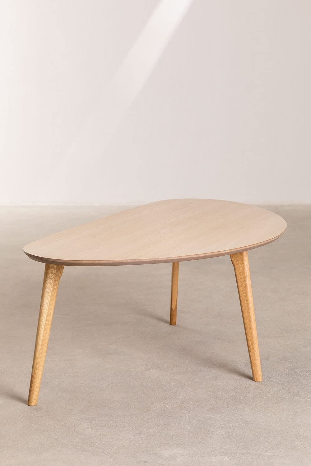 Sklum Yavik tavolino 120 cm legno naturale piano ovale