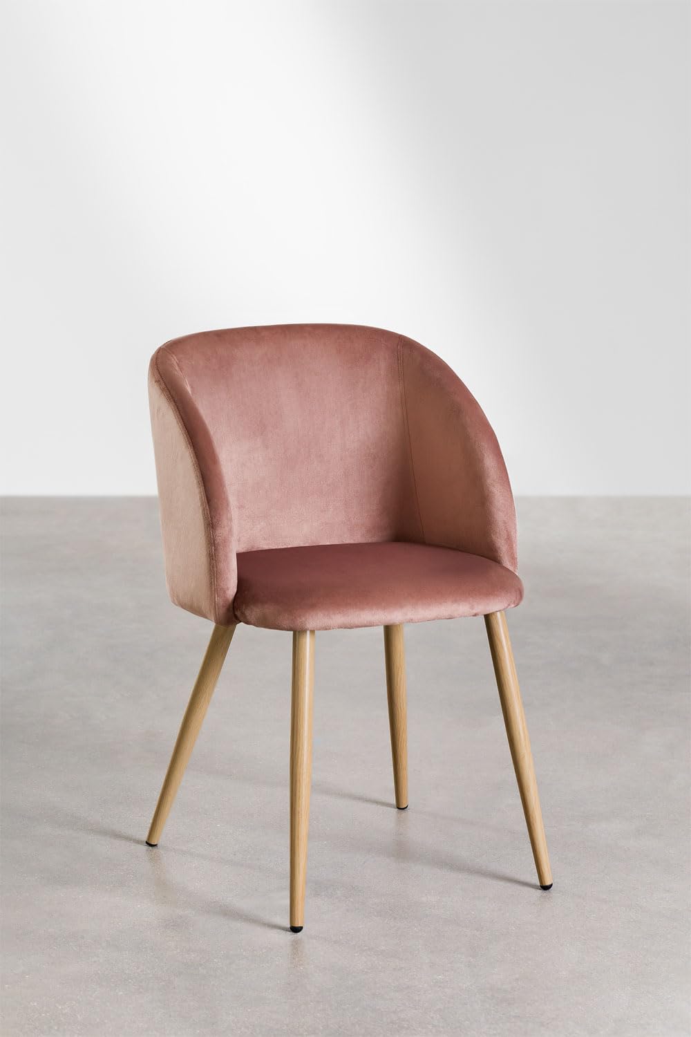 Sklum Kana sedie velluto con braccioli terracotta 4 pezzi