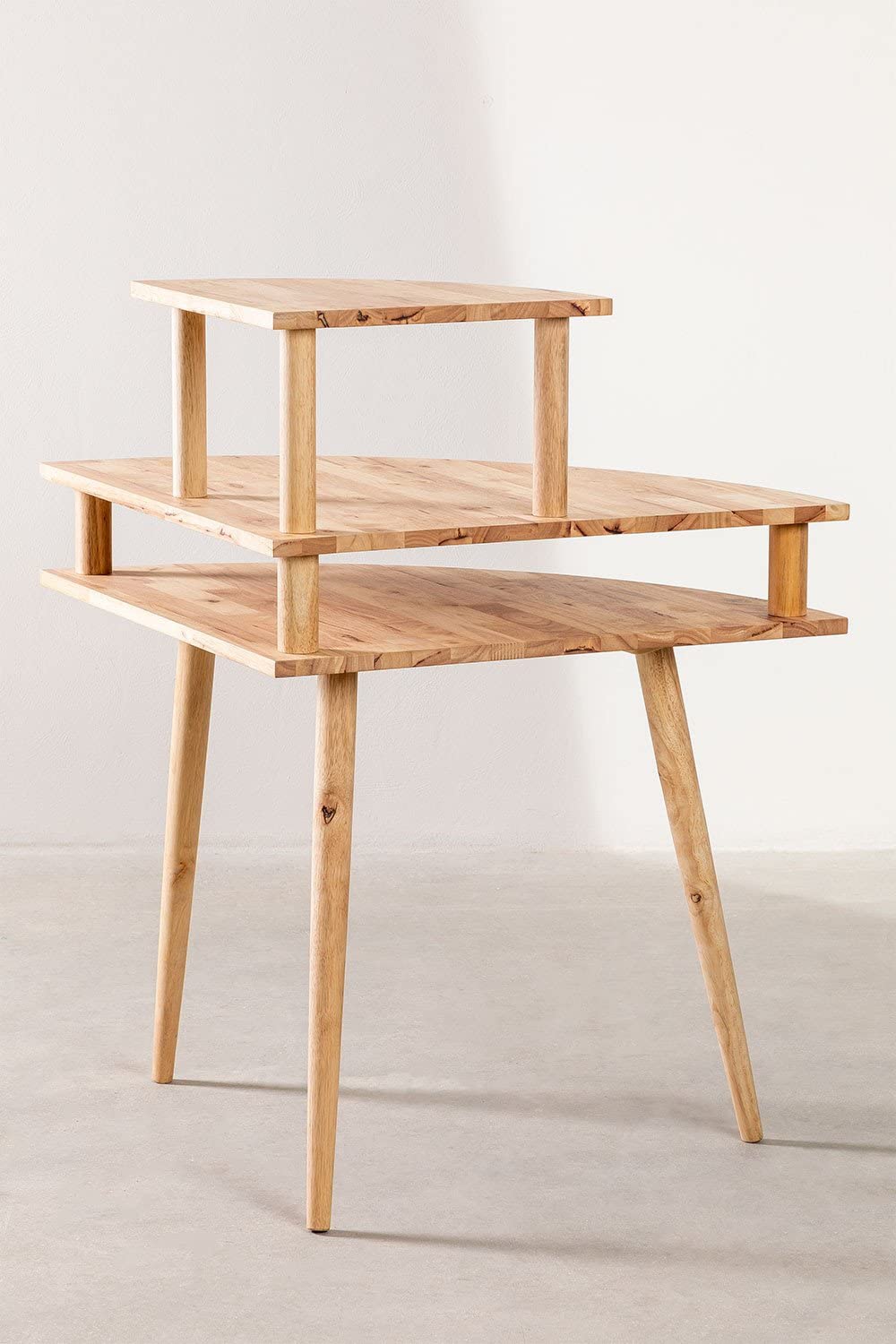 Sklum Arlan Scrivania Angolo in Legno Naturale 99 cm