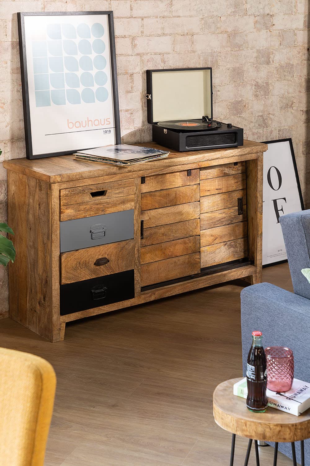 Sklum Ahdri credenza legno riciclato 130,5 cm