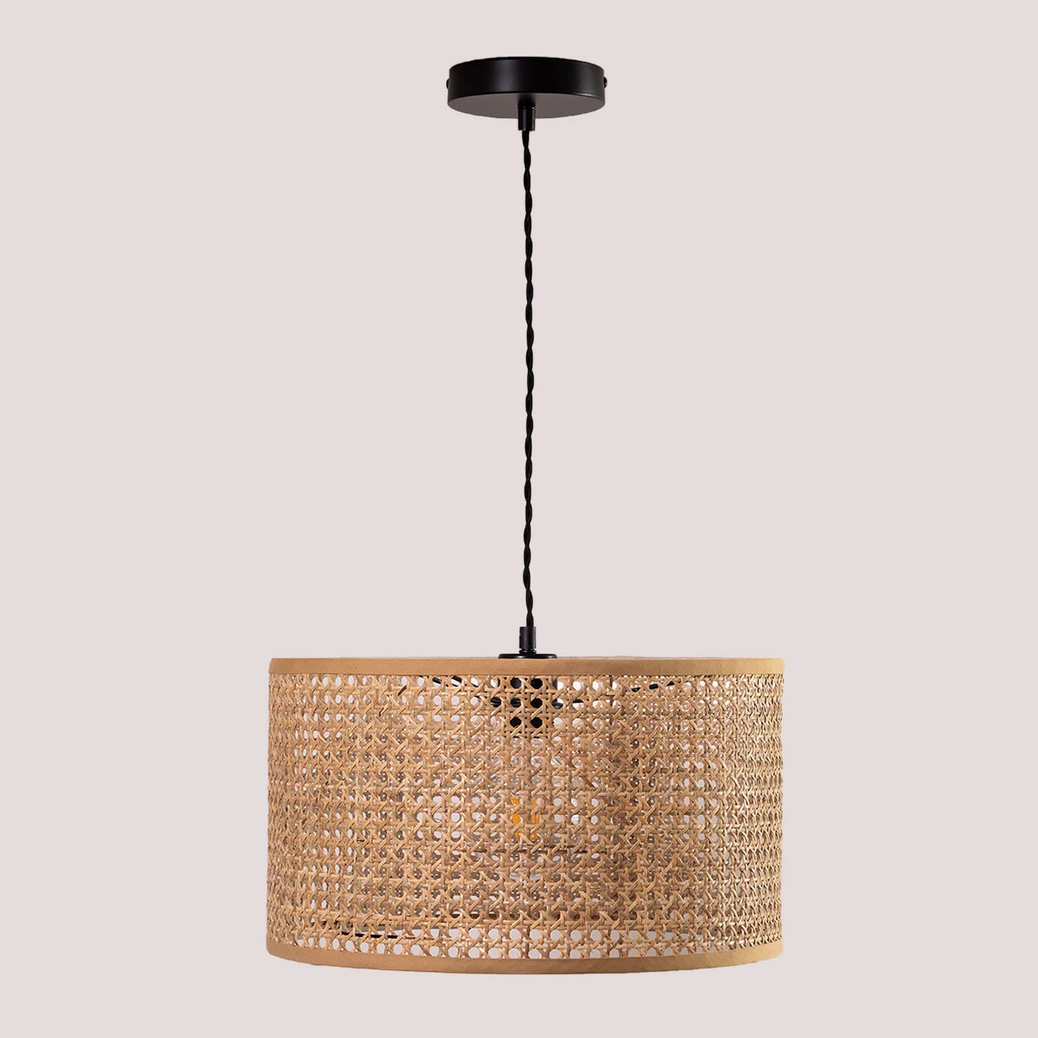 Sklum Serri lampada da soffitto rattan E27 interni