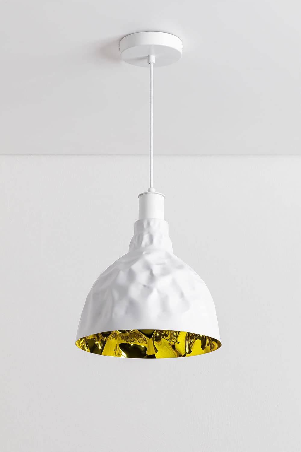 Sklum Dome lampadario bianco Ø25,5 cm interni oro