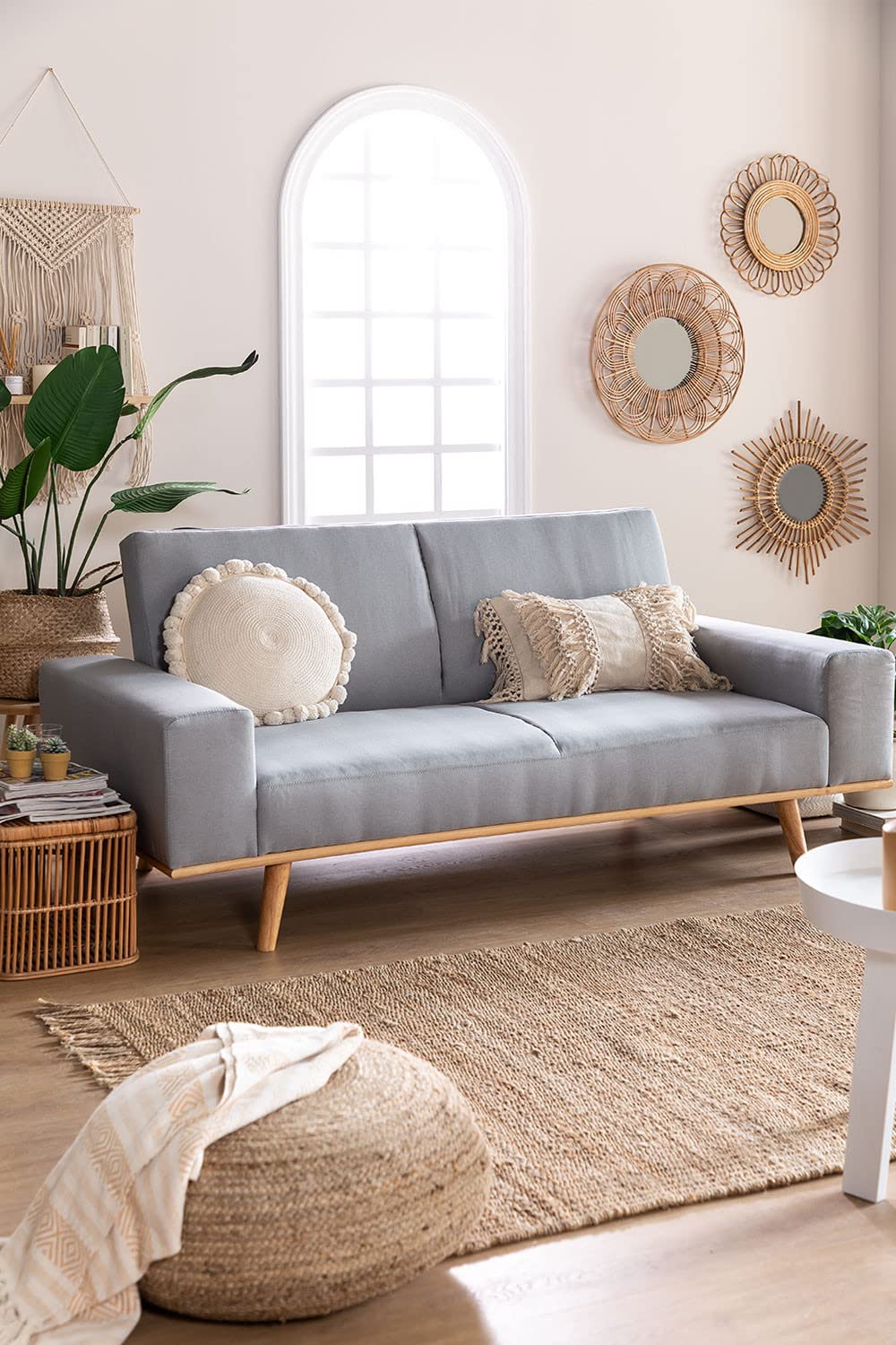 Sklum Hesson divano letto 3 posti in lino stile nordico
