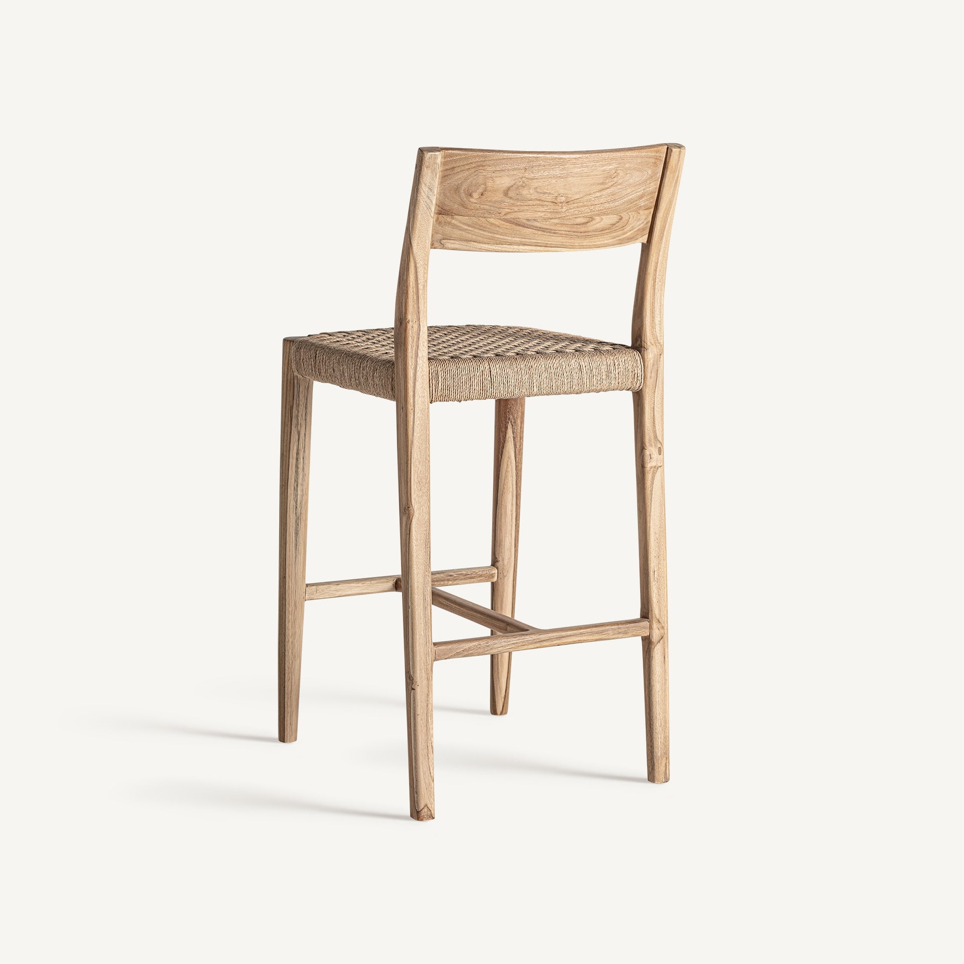 Bambua Caen 95 sgabello teak erba marina