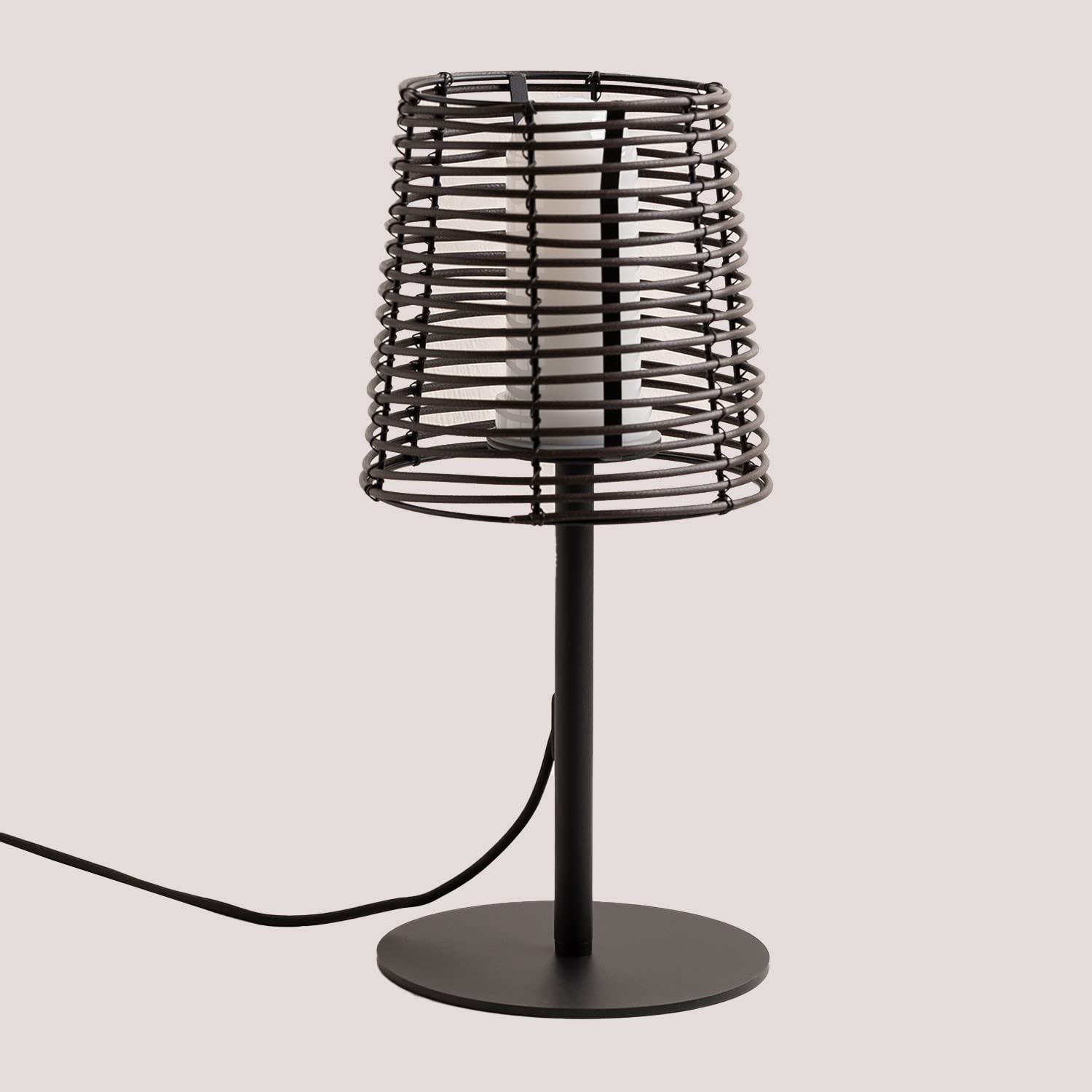 Sklum Bissel lampada da tavolo esterni effetto legno