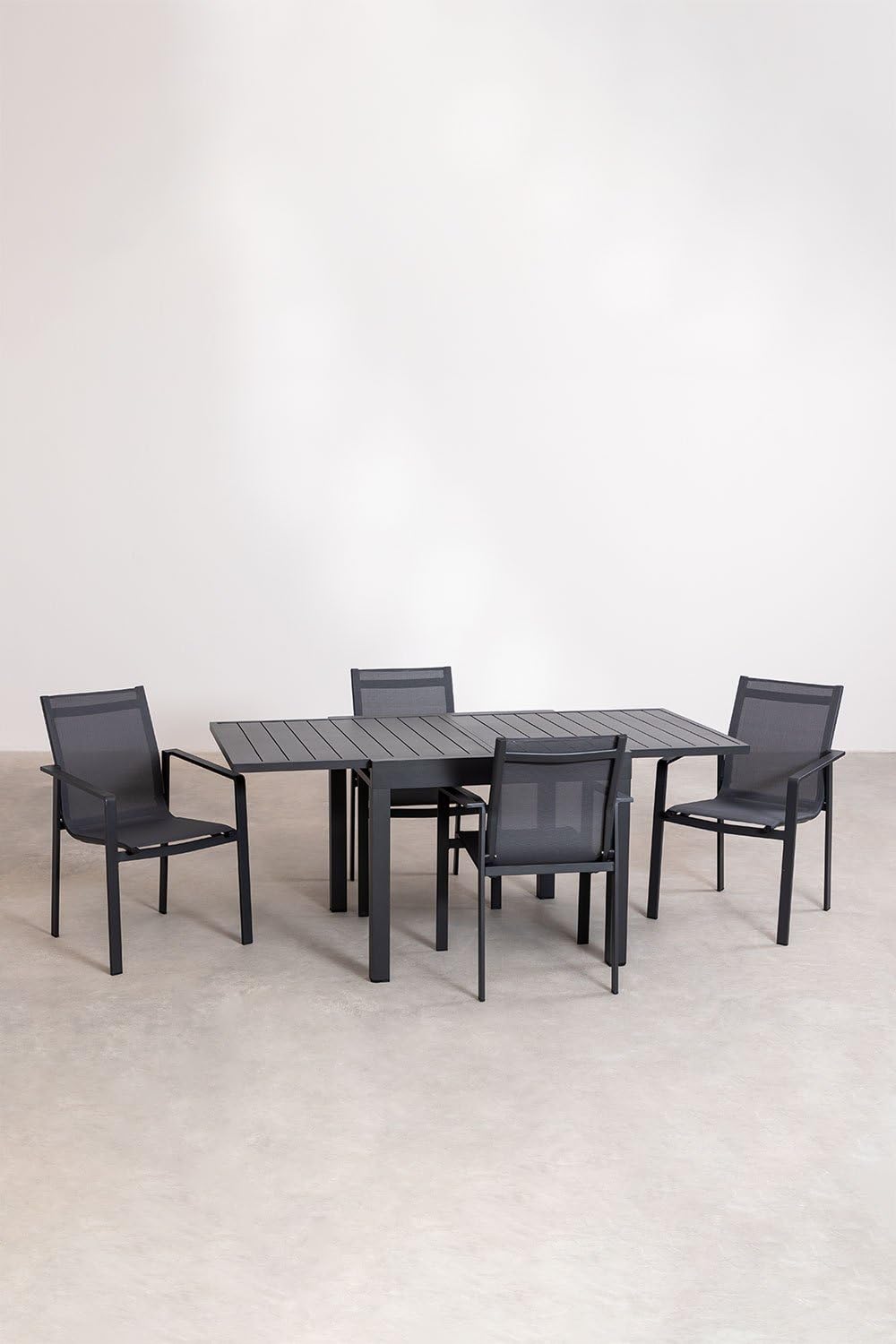 Sklum Starmi Eika set tavolo e 4 sedie giardino alluminio