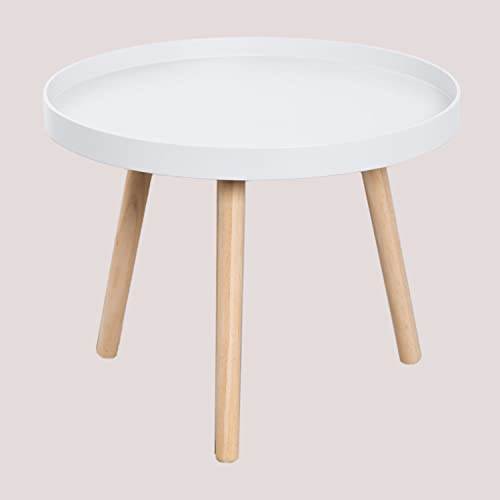 Sklum Sigma tavolino rotondo legno Ø50 naturale gambe pino