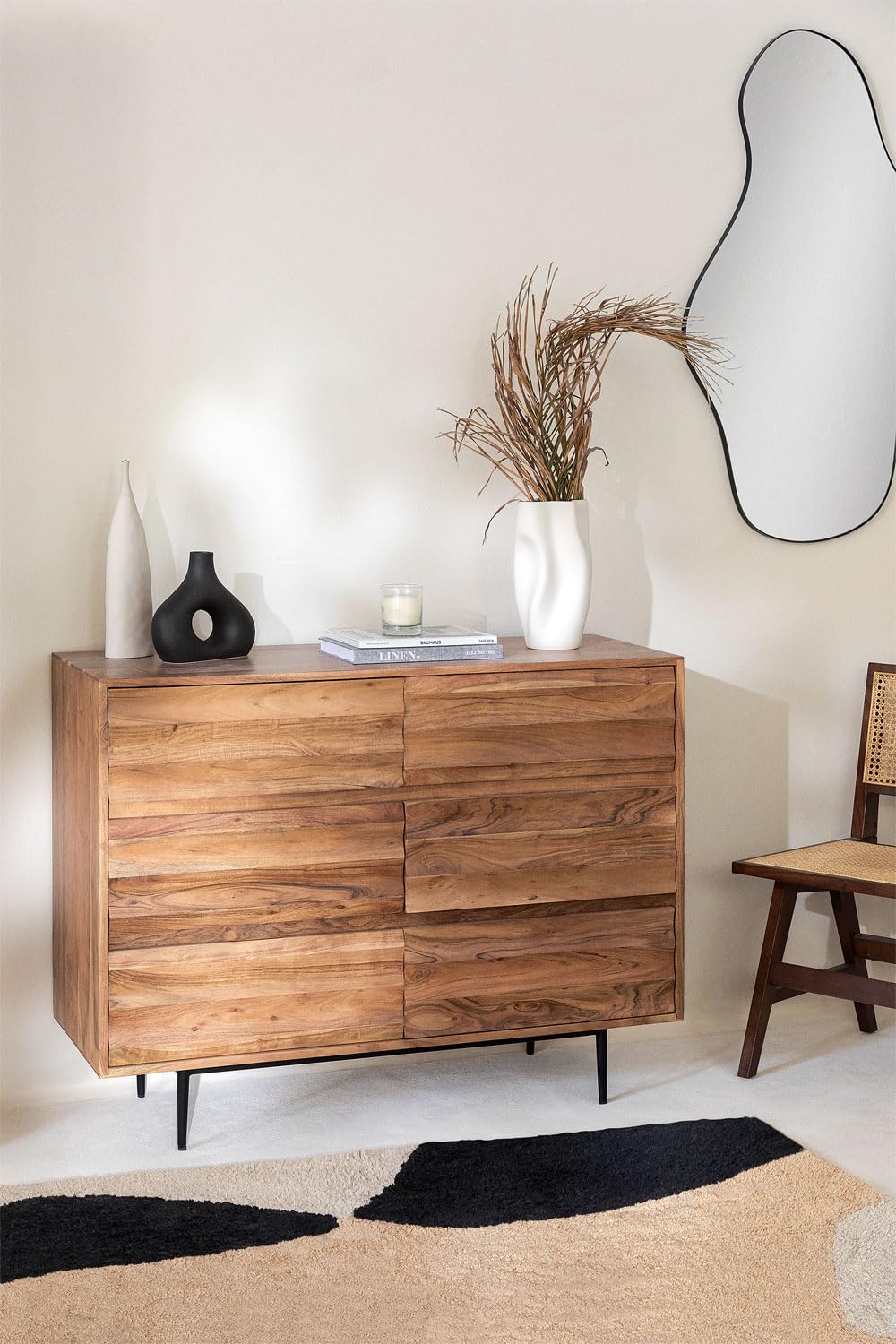 Sklum Petter Cassettiera Acacia 109,5 cm Industriale