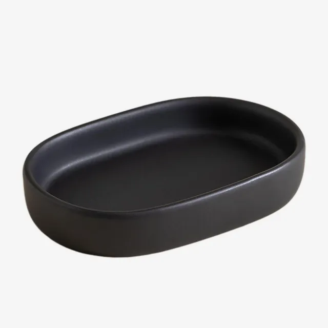 Sklum Pierk portasapone ceramica nero ovale