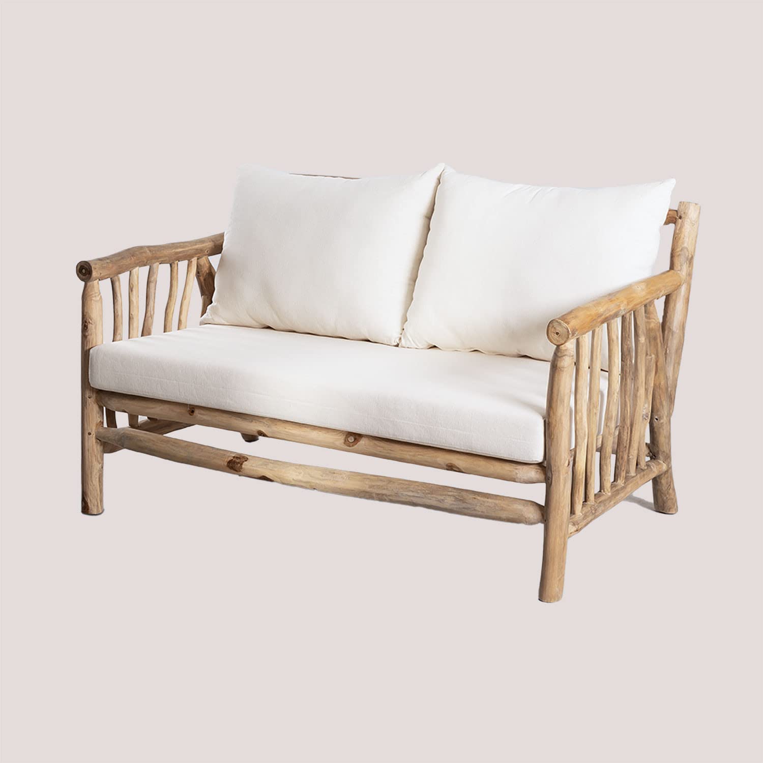 Sklum Narel divano 2 posti in teak marrone 131,5 cm