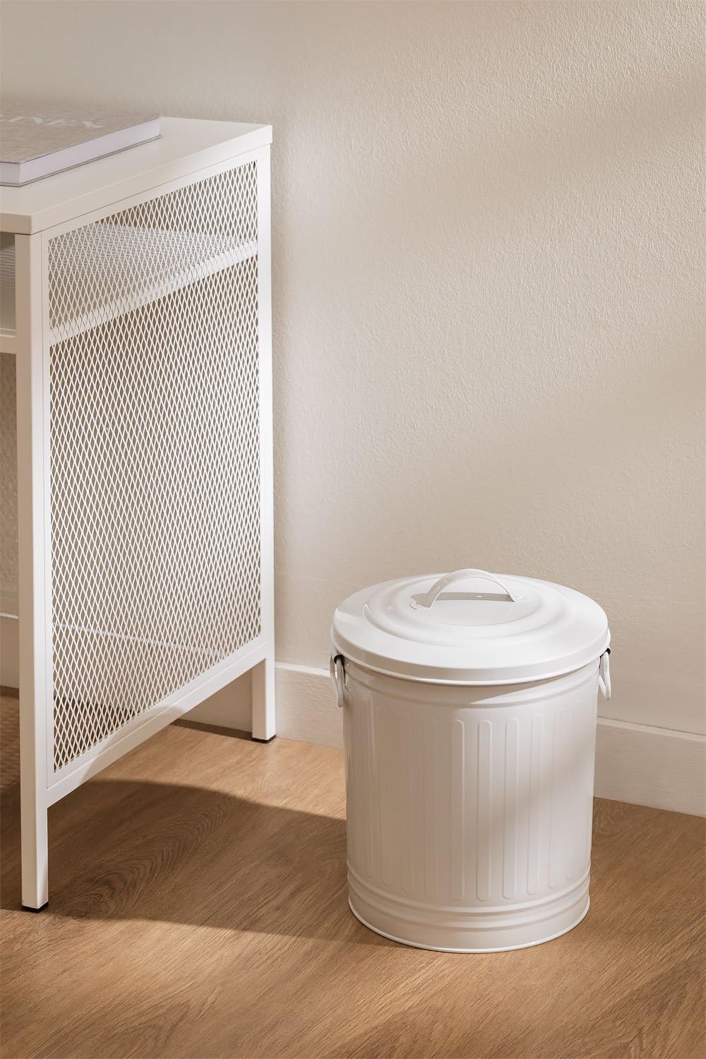 Sklum Sonella Pattumiera 15 L con Coperchio in Ferro
