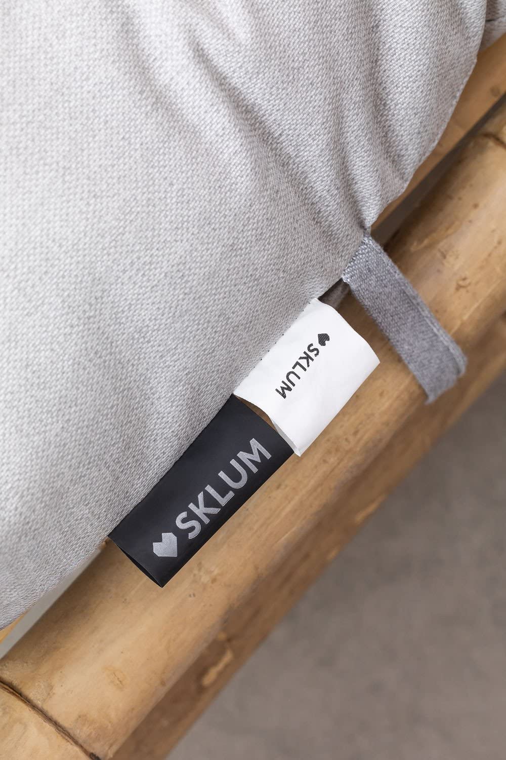 Sklum Gossy Lettino in Bambù Grigio Chiaro 70x200 cm