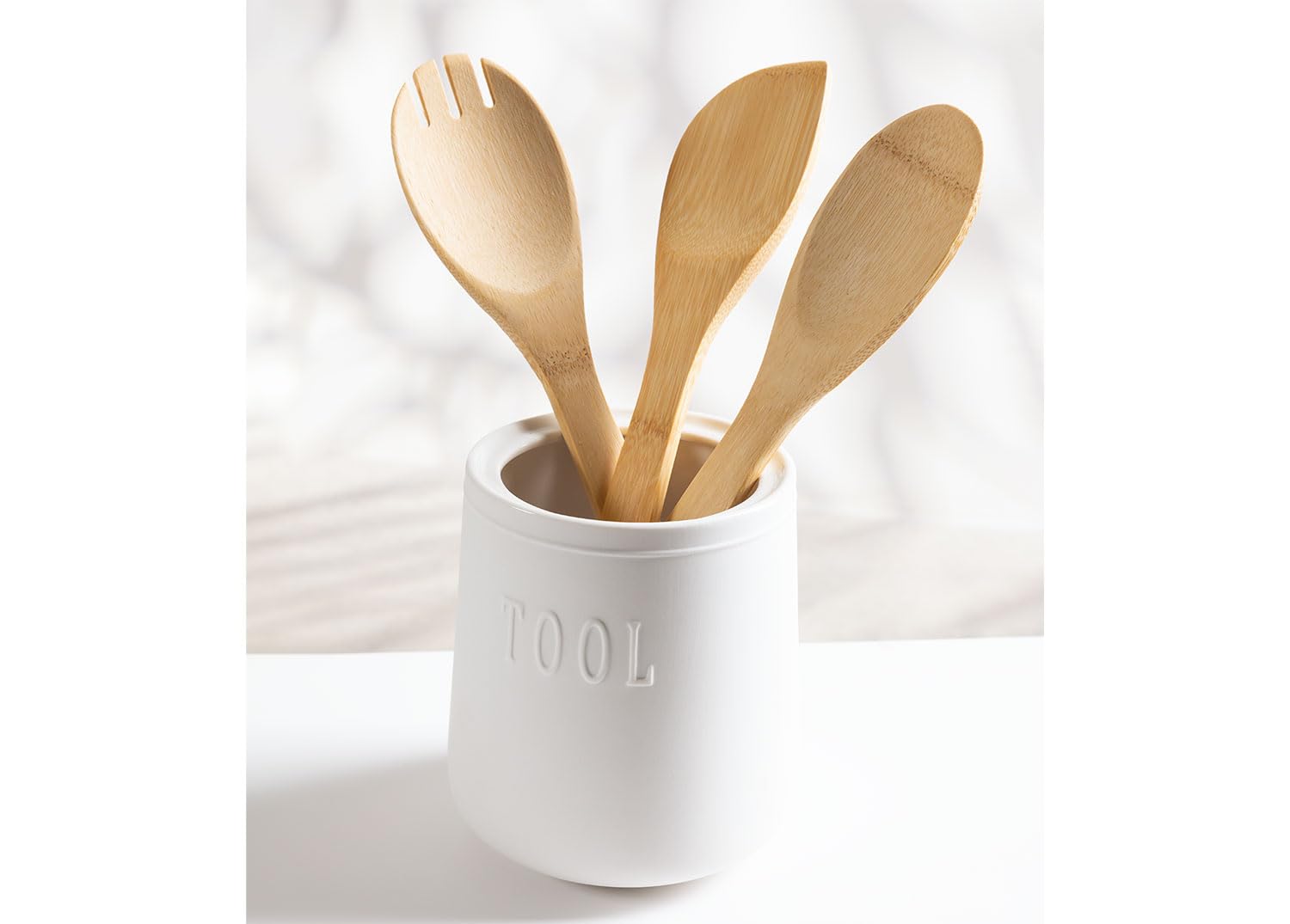 Sklum Treska portautensili cucina bianco porcellana