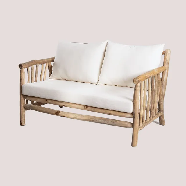 Sklum Narel divano 2 posti in teak marrone 131,5 cm