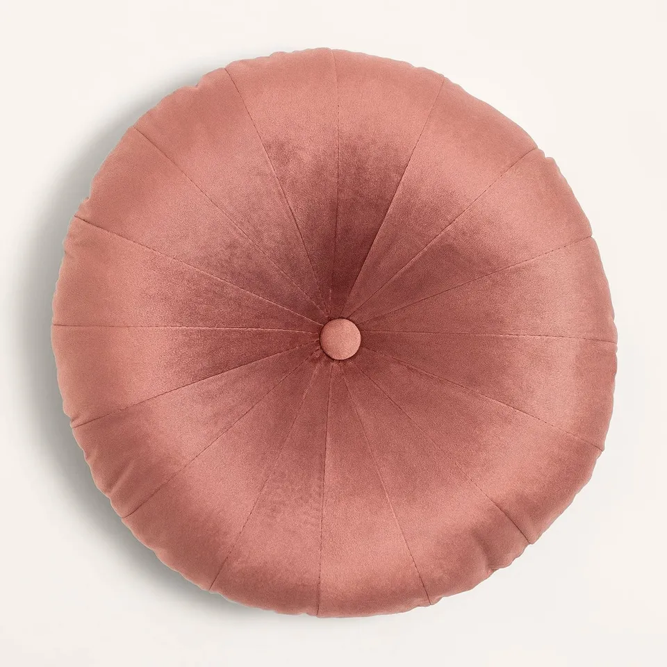 Sklum Kumba cuscino rotondo velluto peonia Ø38 cm