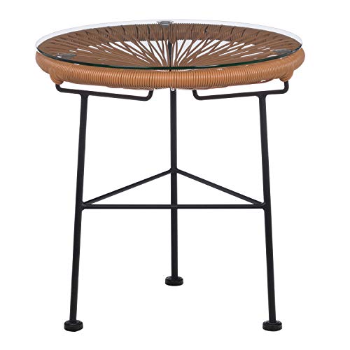 Sklum Acapulco tavolino rotondo marrone cioccolato Ø44