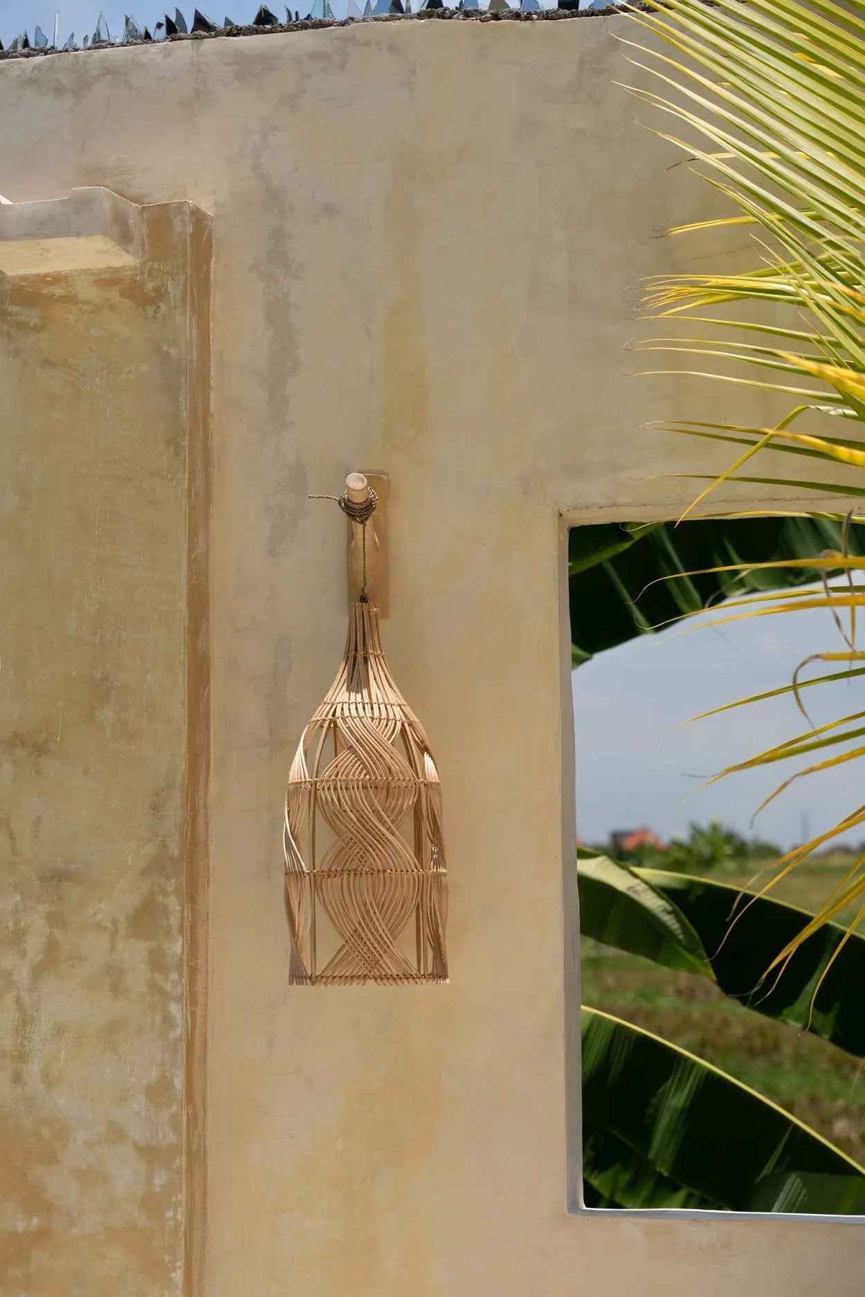 Bambua Garaffa Natural M lampadario rattan
