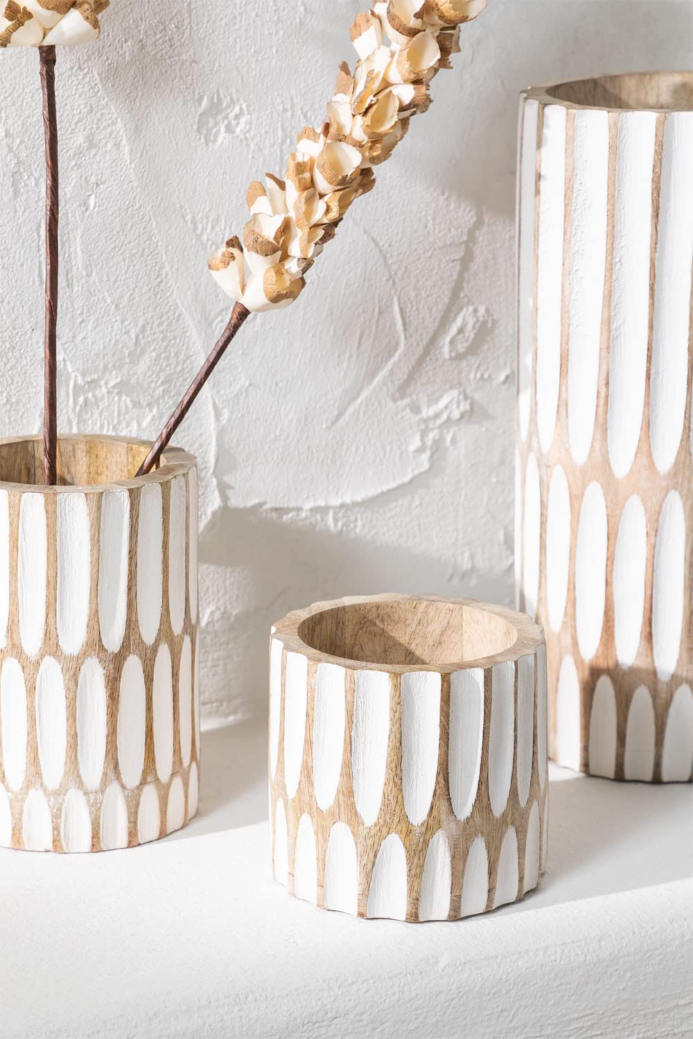 Sklum Dordon vaso in legno di mango 10-30 cm