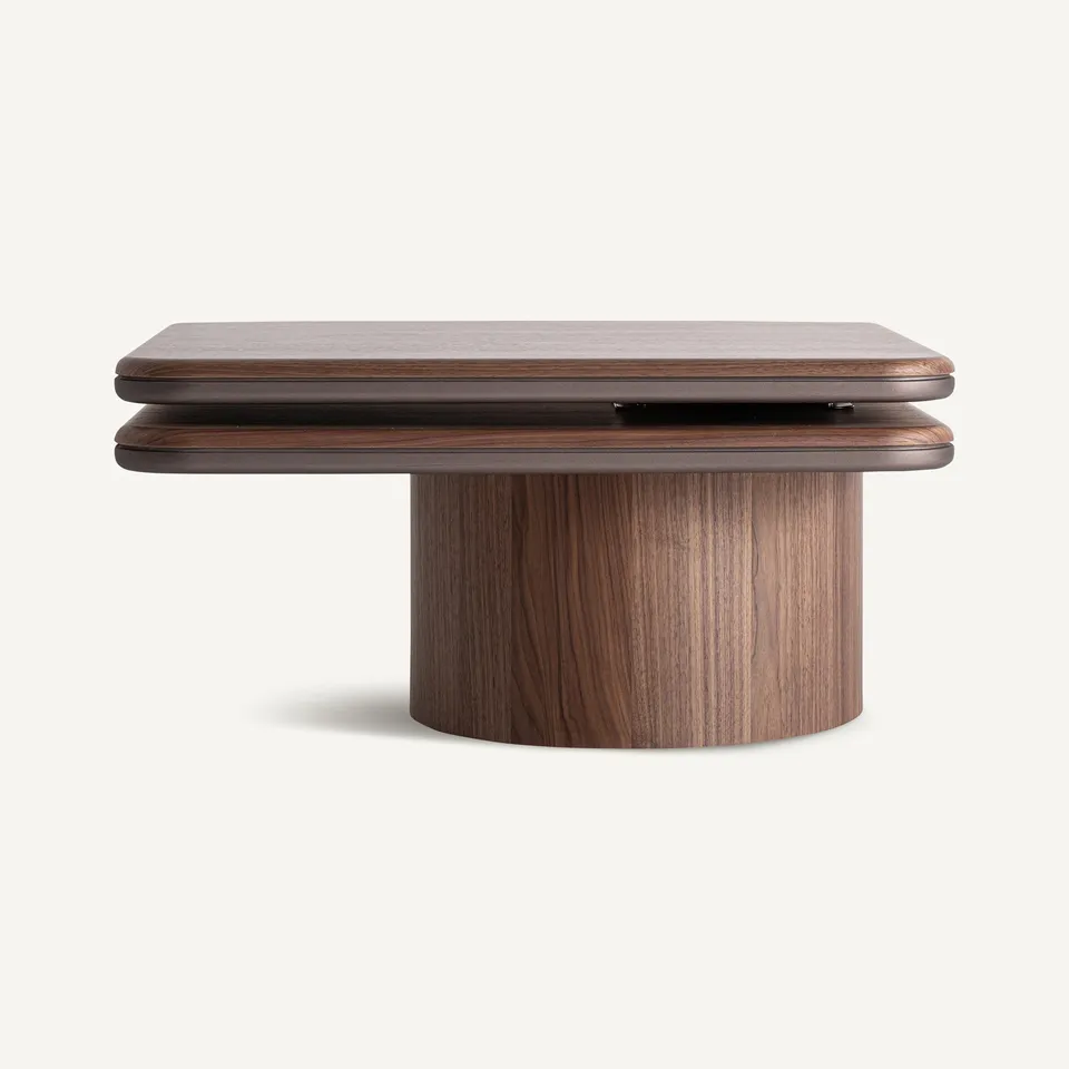 Bambua Kexby tavolino da salotto noce e ferro scultoreo