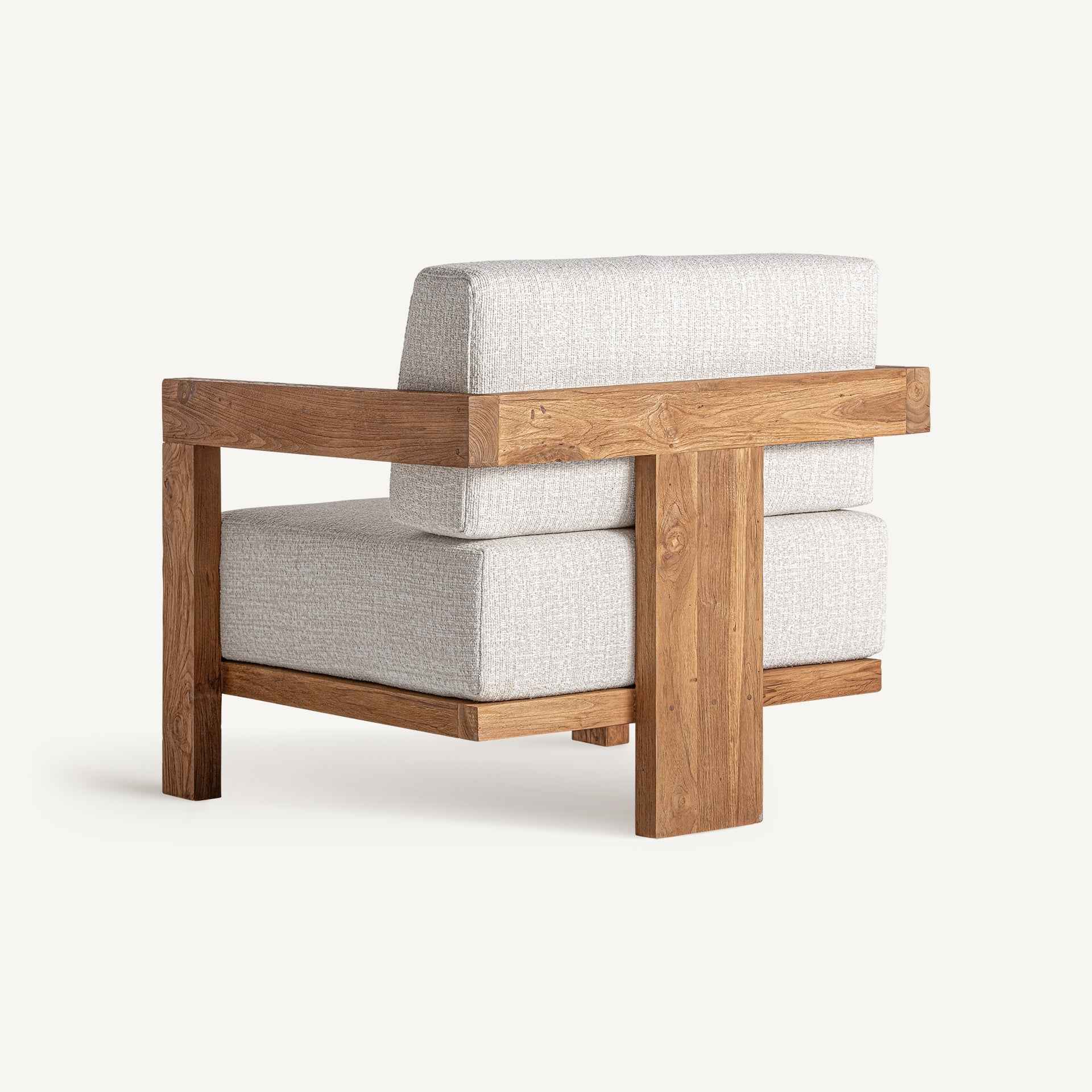 Bambua Testa Poltrona da Esterno in Teak Riciclato