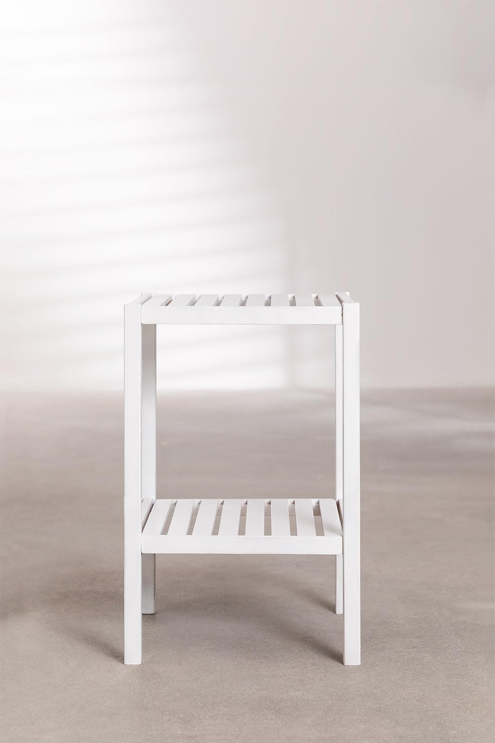 Sklum Zarak scaffale in bambù bianco e legno 50 cm