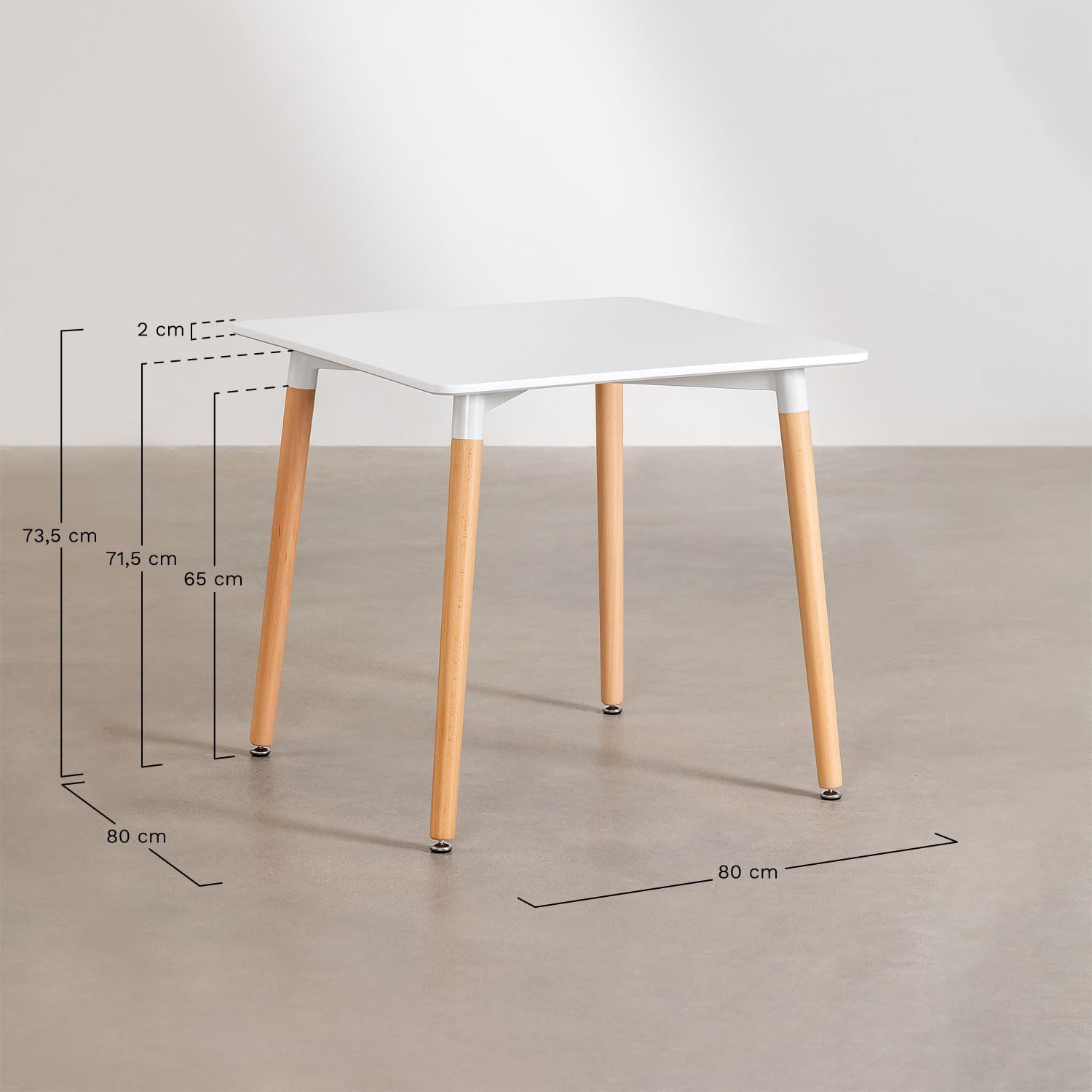 Sklum Royal tavolo quadrato 80x80 cm legno