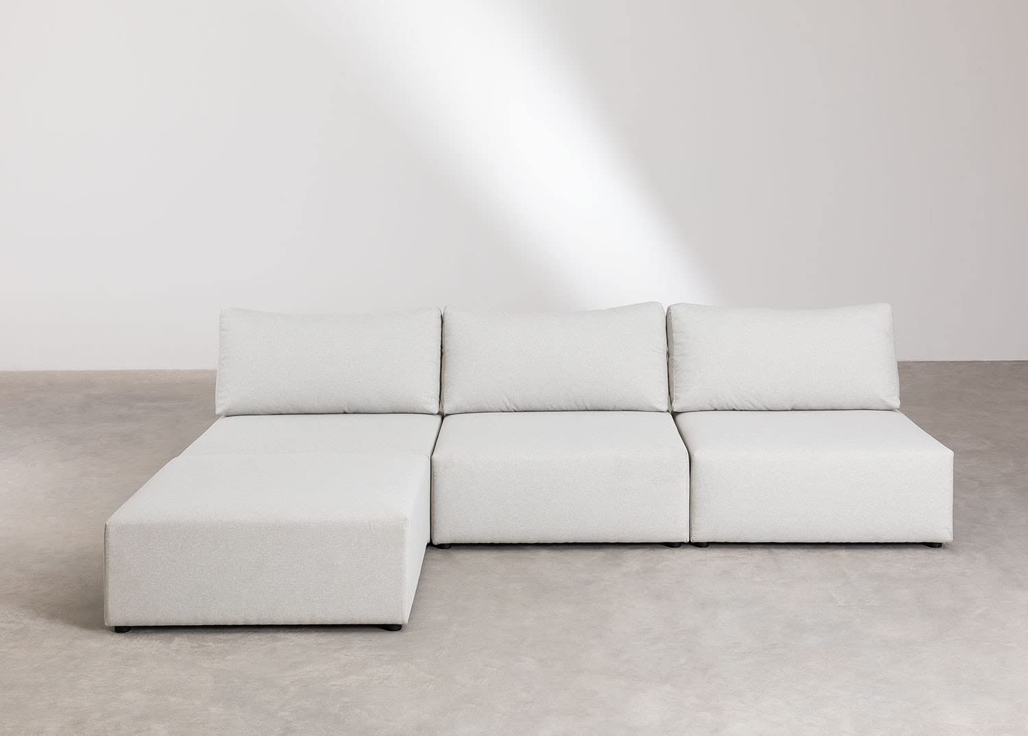 Sklum Kata Divano Componibile 3 Pezzi con Pouf Tessuto